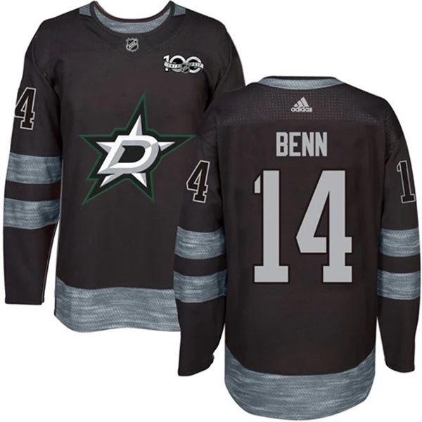 Herren Dallas Stars Eishockey Trikot Jamie Benn 14 1917-2017 100th Anniversary Schwarz Authentic